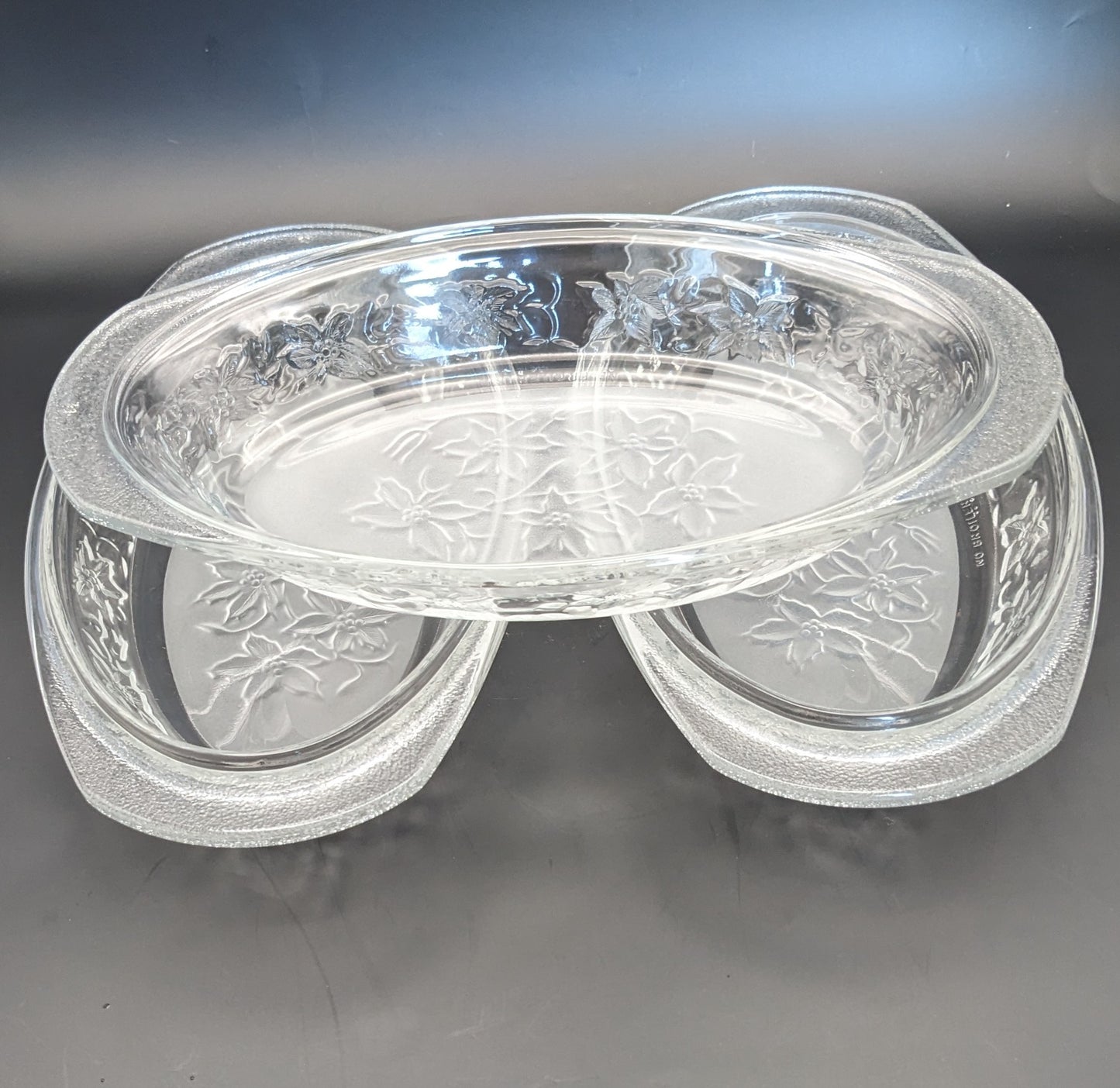 Princess House 2 piece Fantasia Crystal Mini Casserole Dish