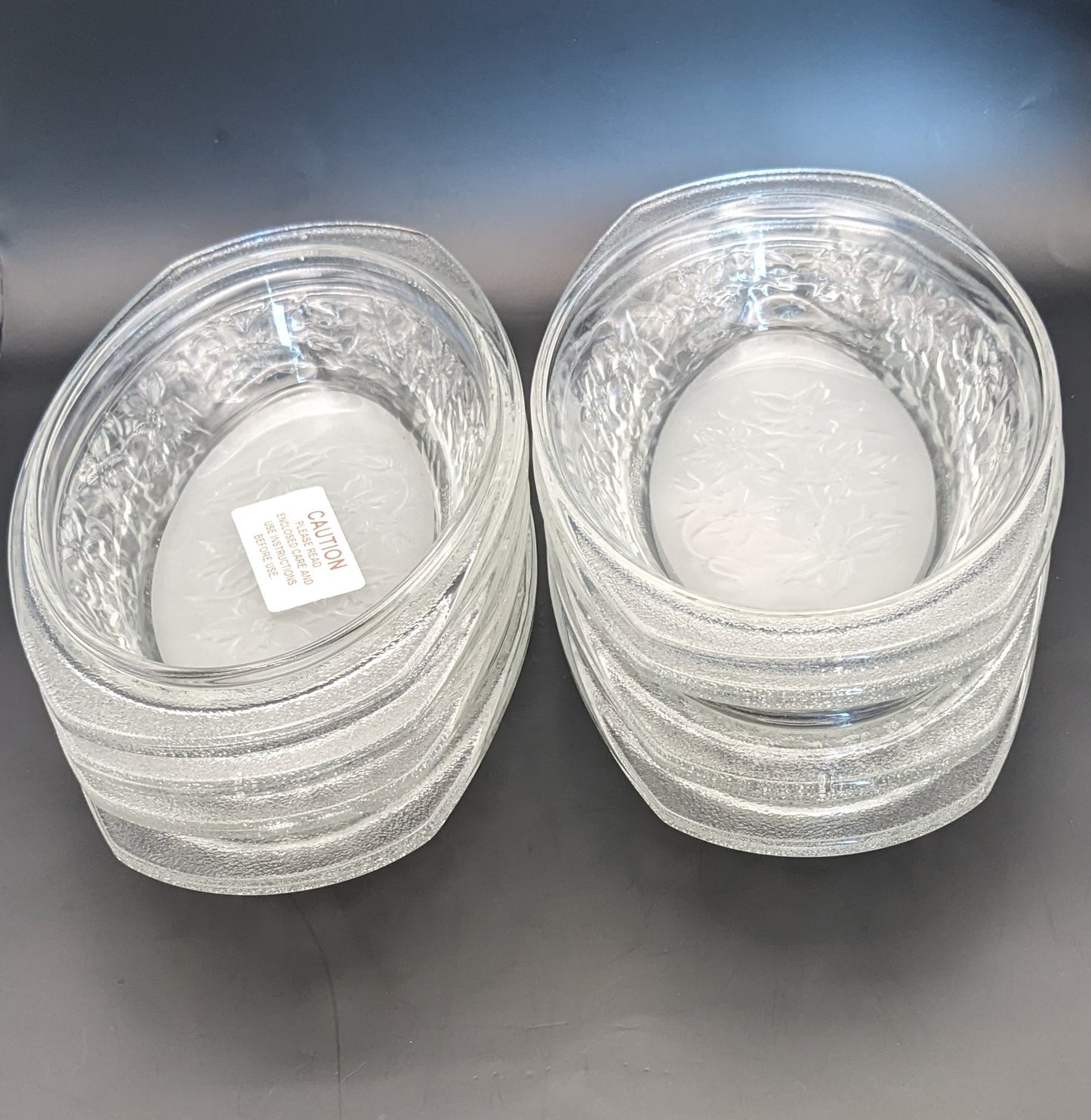 Princess House 2 piece Fantasia Crystal Mini Casserole Dish