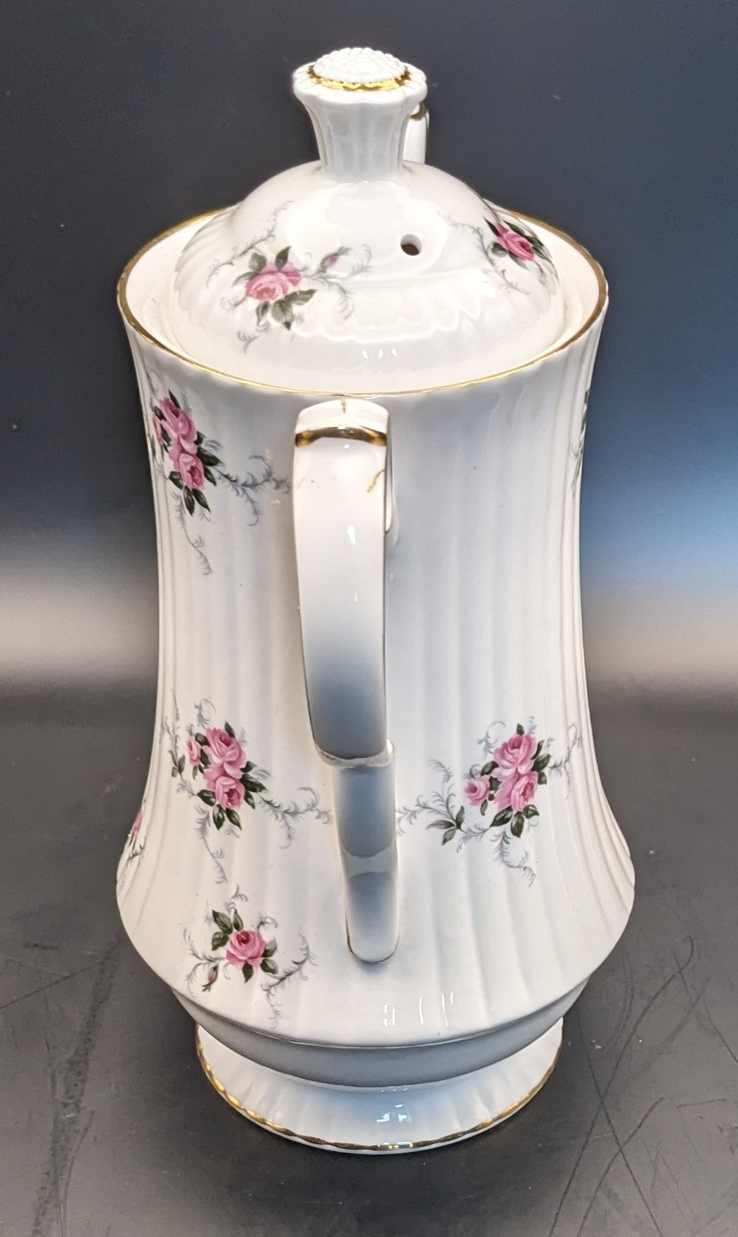 Princess House Crystal Windsor Rose Tea Pot with Lid/ Coffee Pot