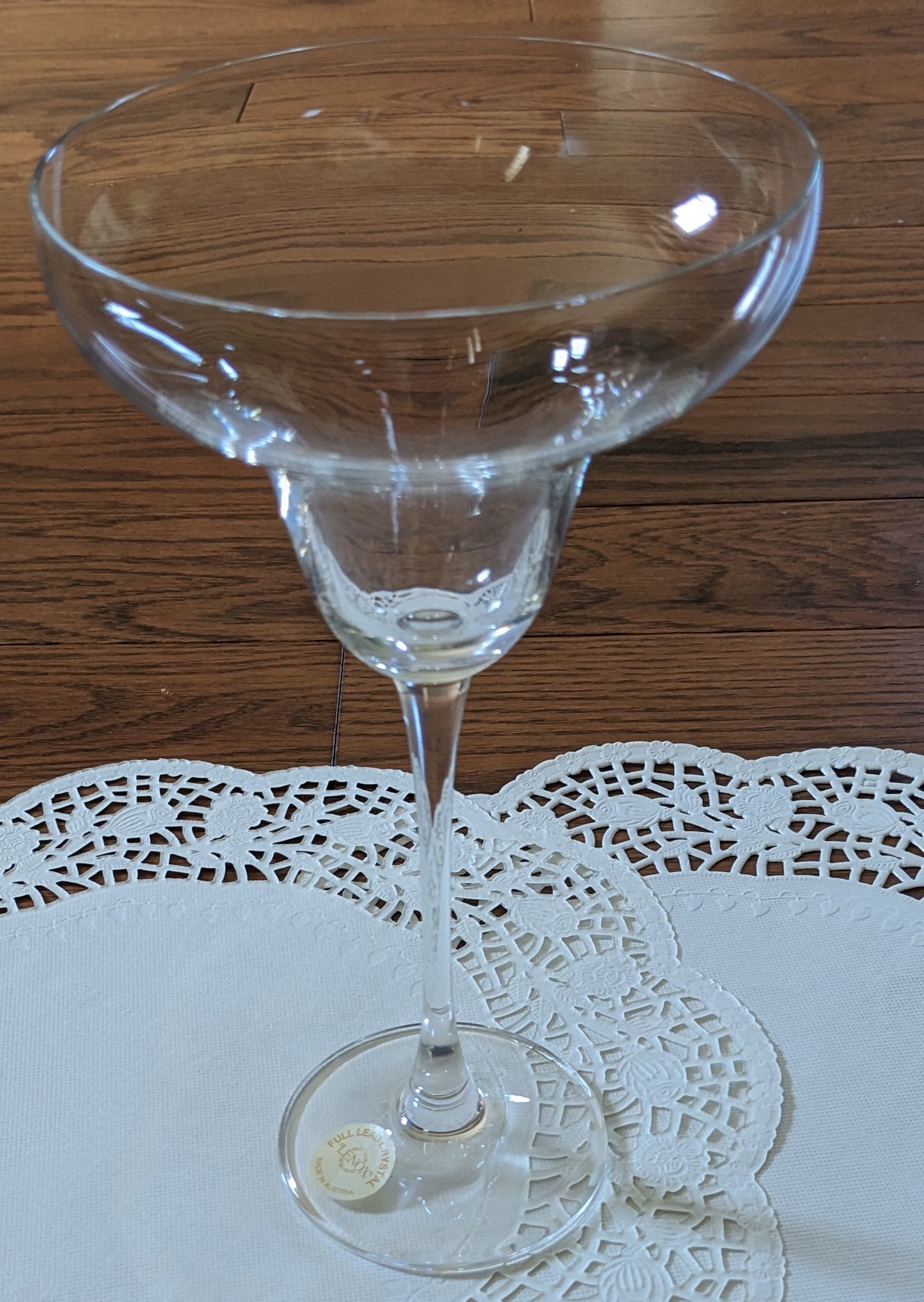 Lenox Lead Crystal Champagne Margarita Glass