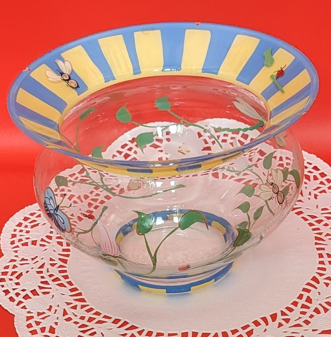 Vintage Lenox Hand-painted Butterfly Meadow Floral Vase