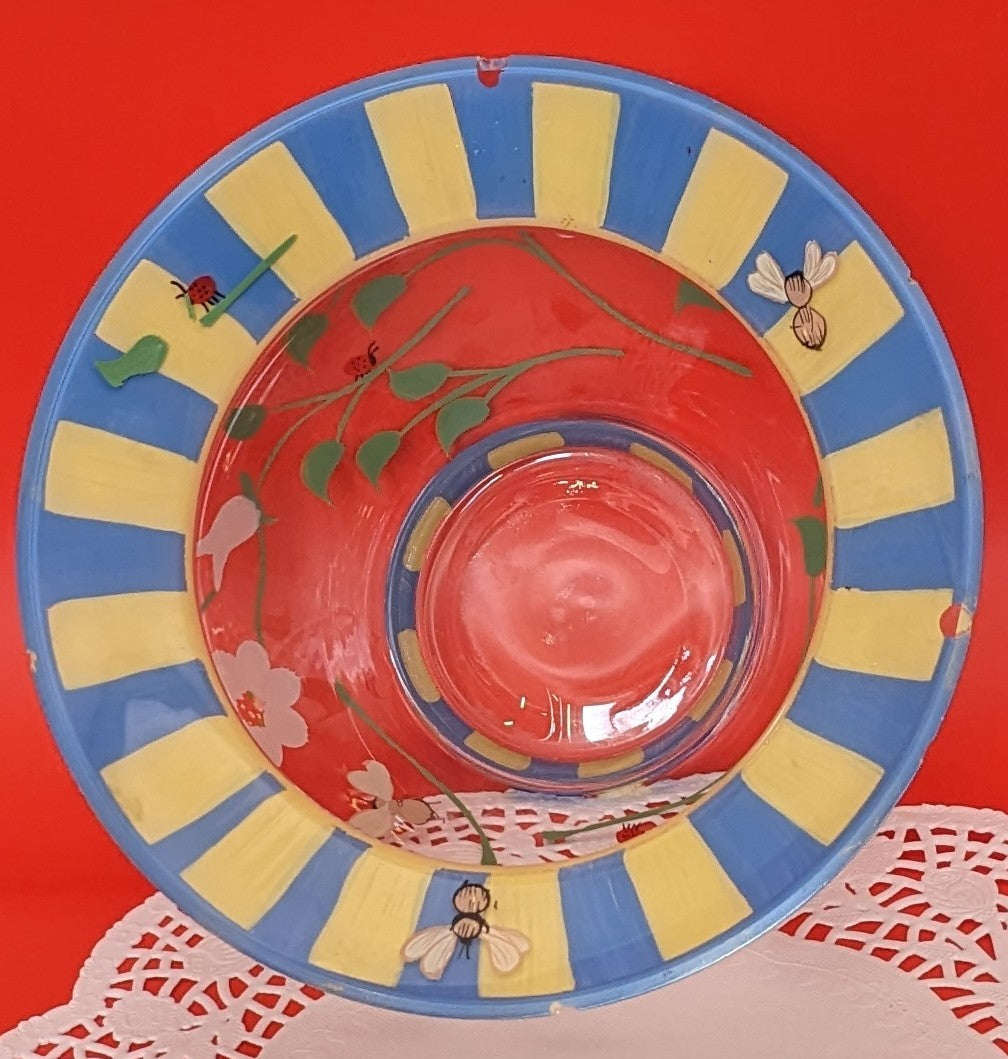 Vintage Lenox Hand-painted Butterfly Meadow Floral Vase