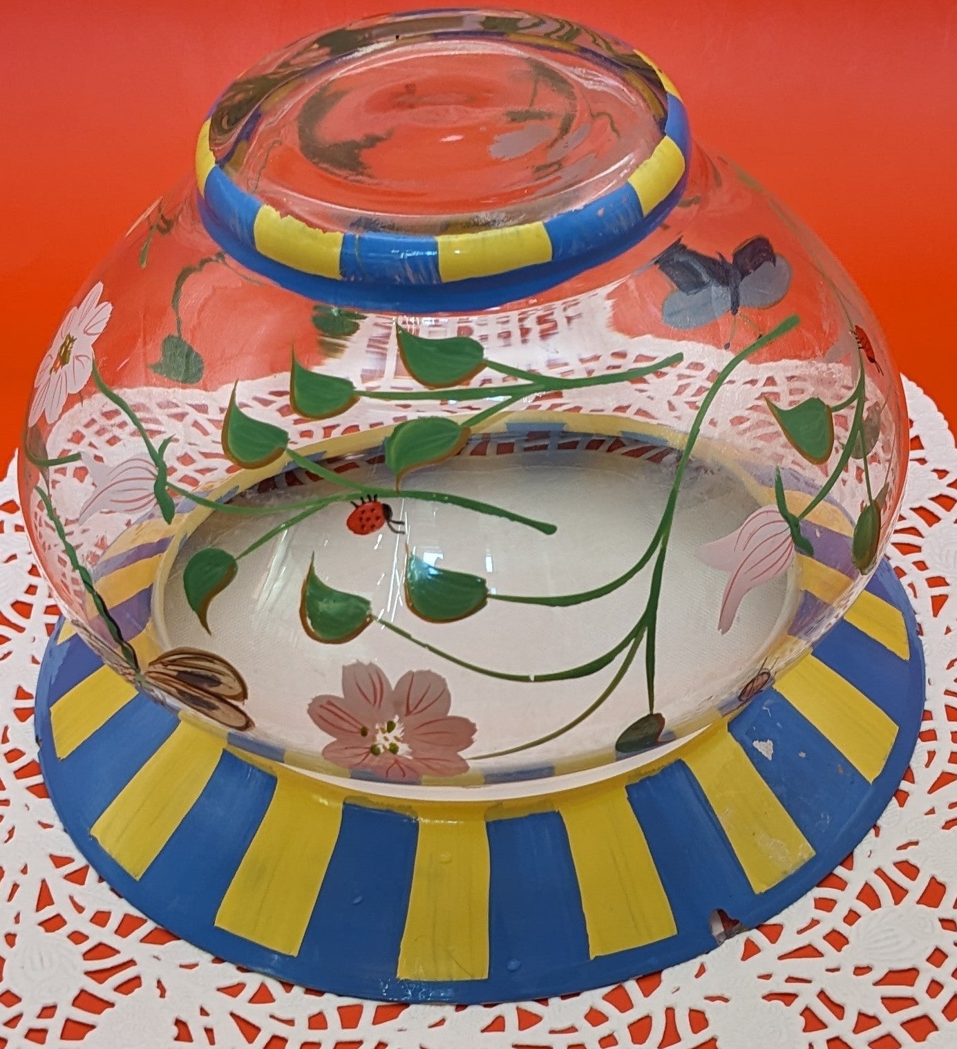 Vintage Lenox Hand-painted Butterfly Meadow Floral Vase