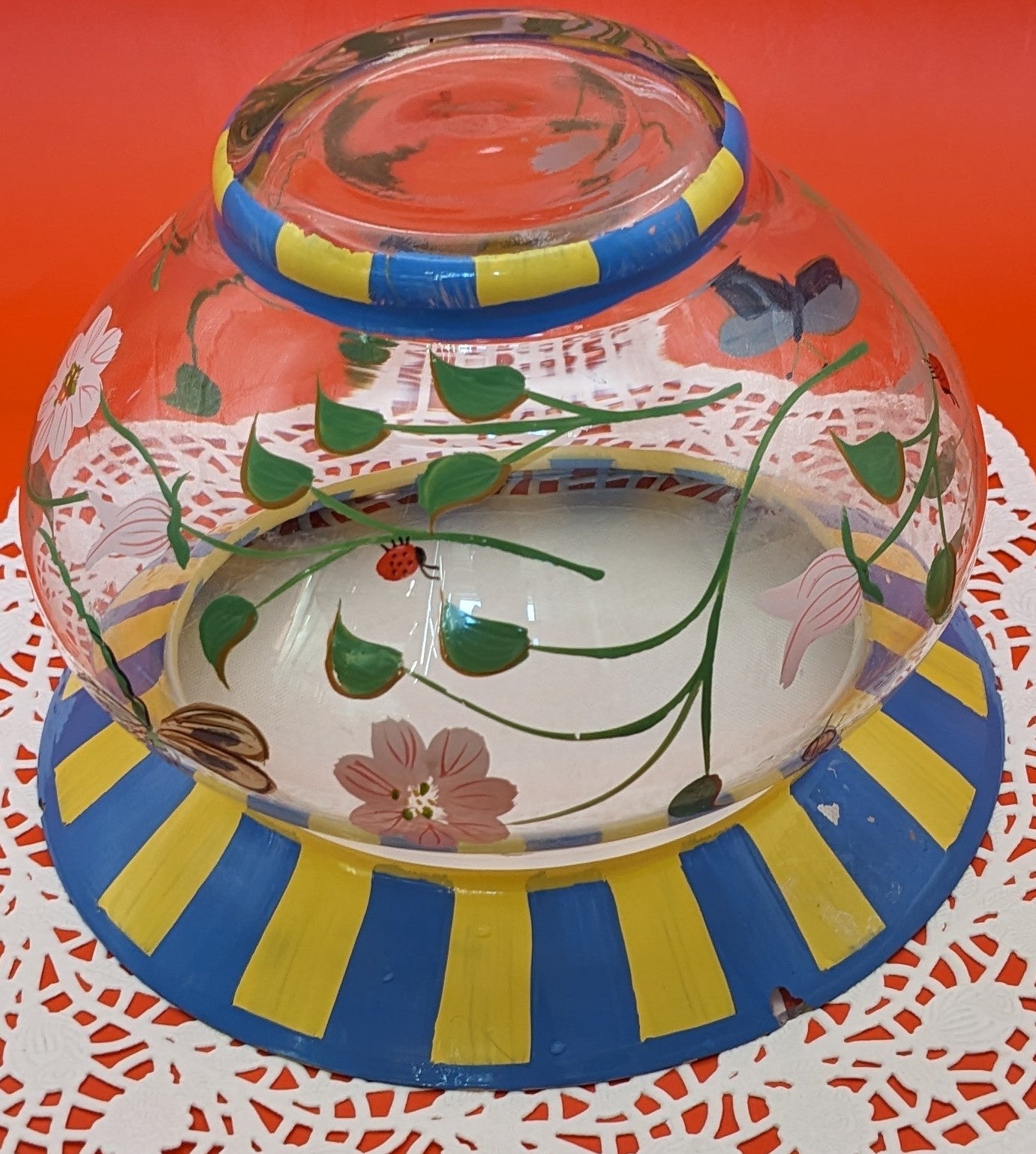 Vintage Lenox Hand-painted Butterfly Meadow Floral Vase