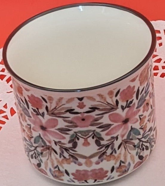 Orly Maison Hand Painted Pink Ponsies Coffee/Tea Mug