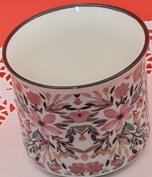 Orly Maison Hand Painted Pink Ponsies Coffee/Tea Mug