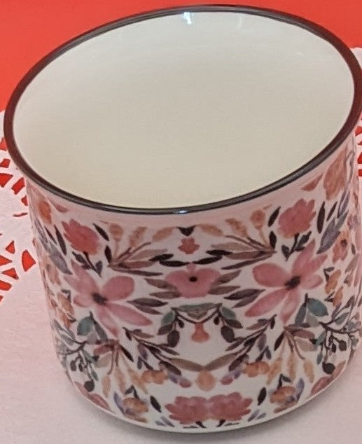 Orly Maison Hand Painted Pink Ponsies Coffee/Tea Mug