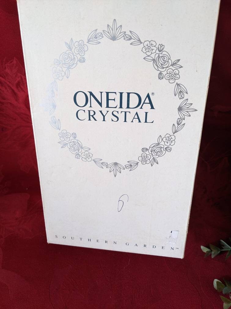 Oneida Candlestick Set of 2 Crystal Champagne Flute Glasses