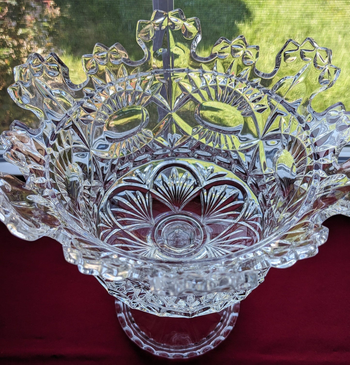 Shannon Crystal 10.5" Pedestal Fruit/Compote/Center Piece Bowl