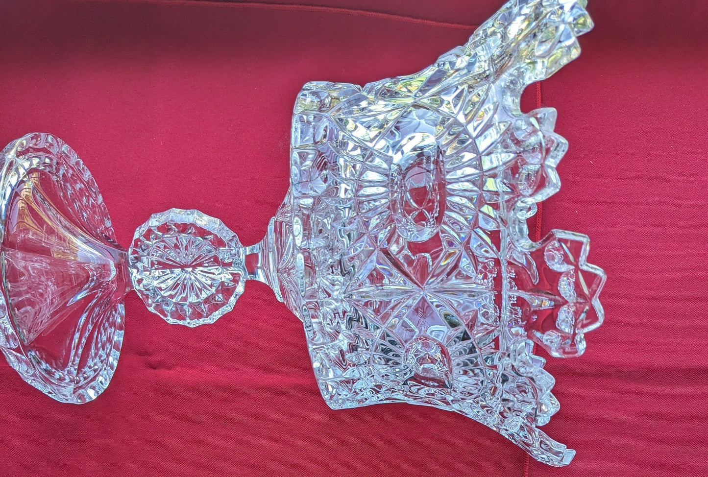 Shannon Crystal 10.5" Pedestal Fruit/Compote/Center Piece Bowl