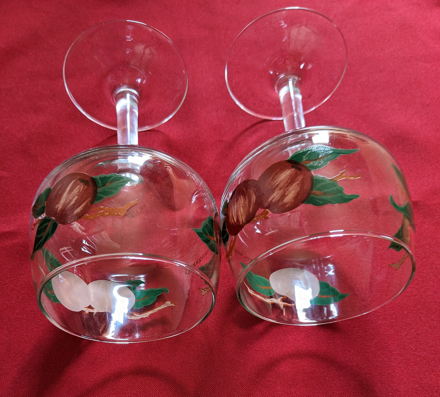 Set of Two Franciscan Apple Pattern Water Goblet/Replacement Set