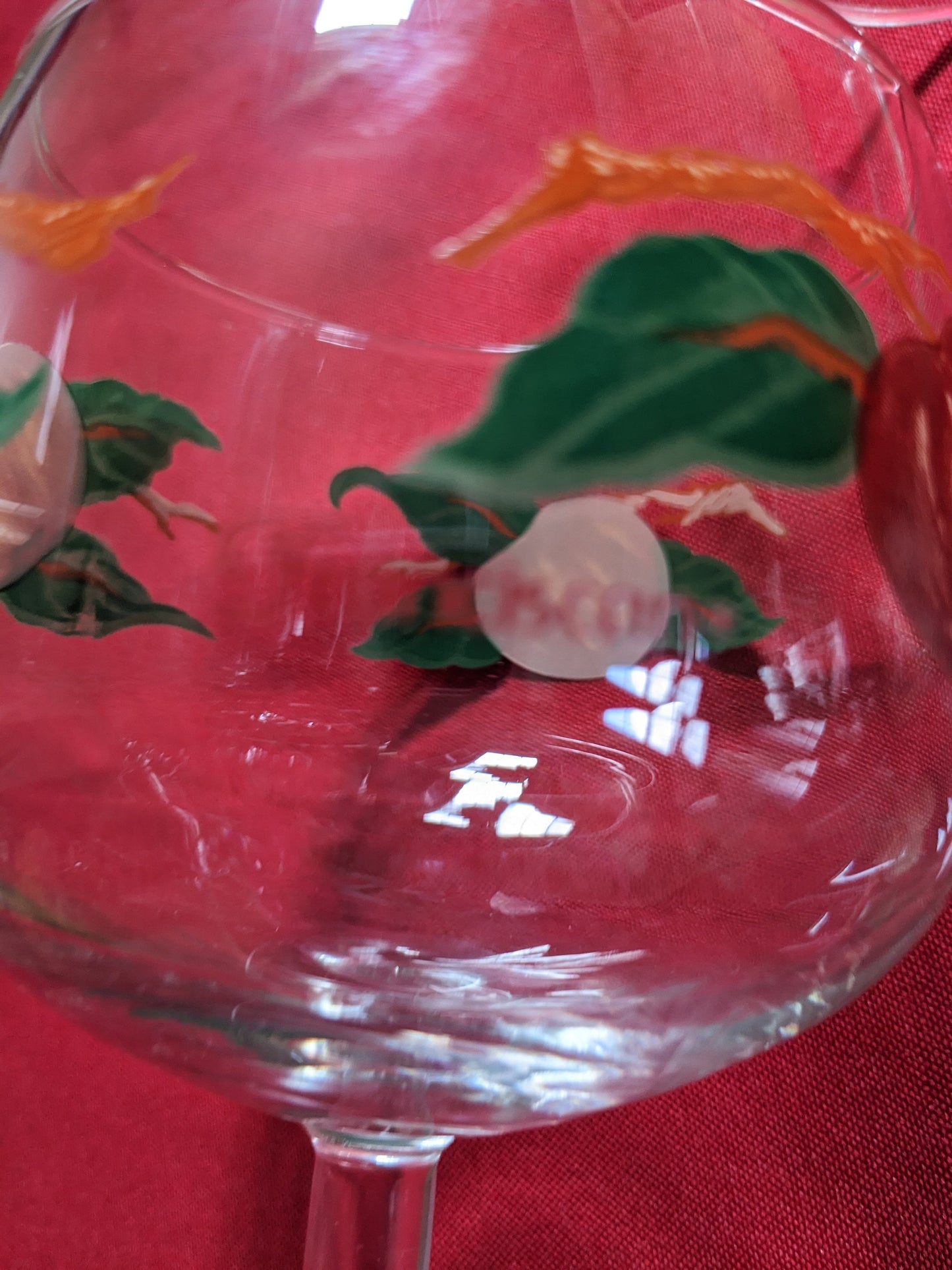 Set of Two Franciscan Apple Pattern Water Goblet/Replacement Set