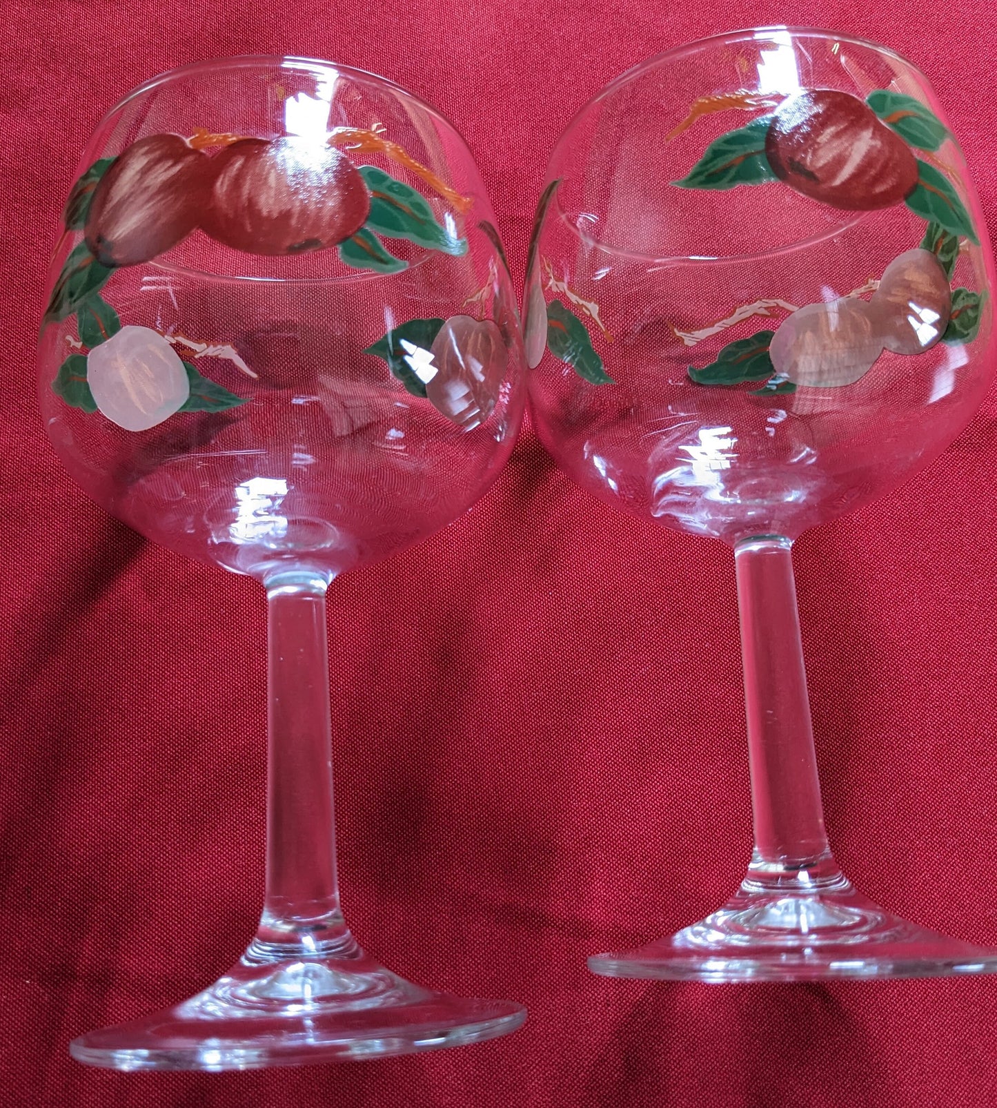 Set of Two Franciscan Apple Pattern Water Goblet/Replacement Set