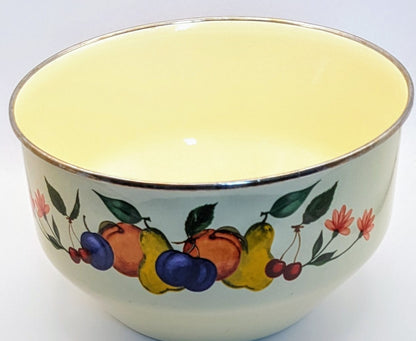 Vitroceramic Enamel Heavy Mixing Bowl. Induction, Gas or Electric Bowl.