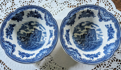 Johnson Brothers Old Britain Castle Blue Cereal Bowls