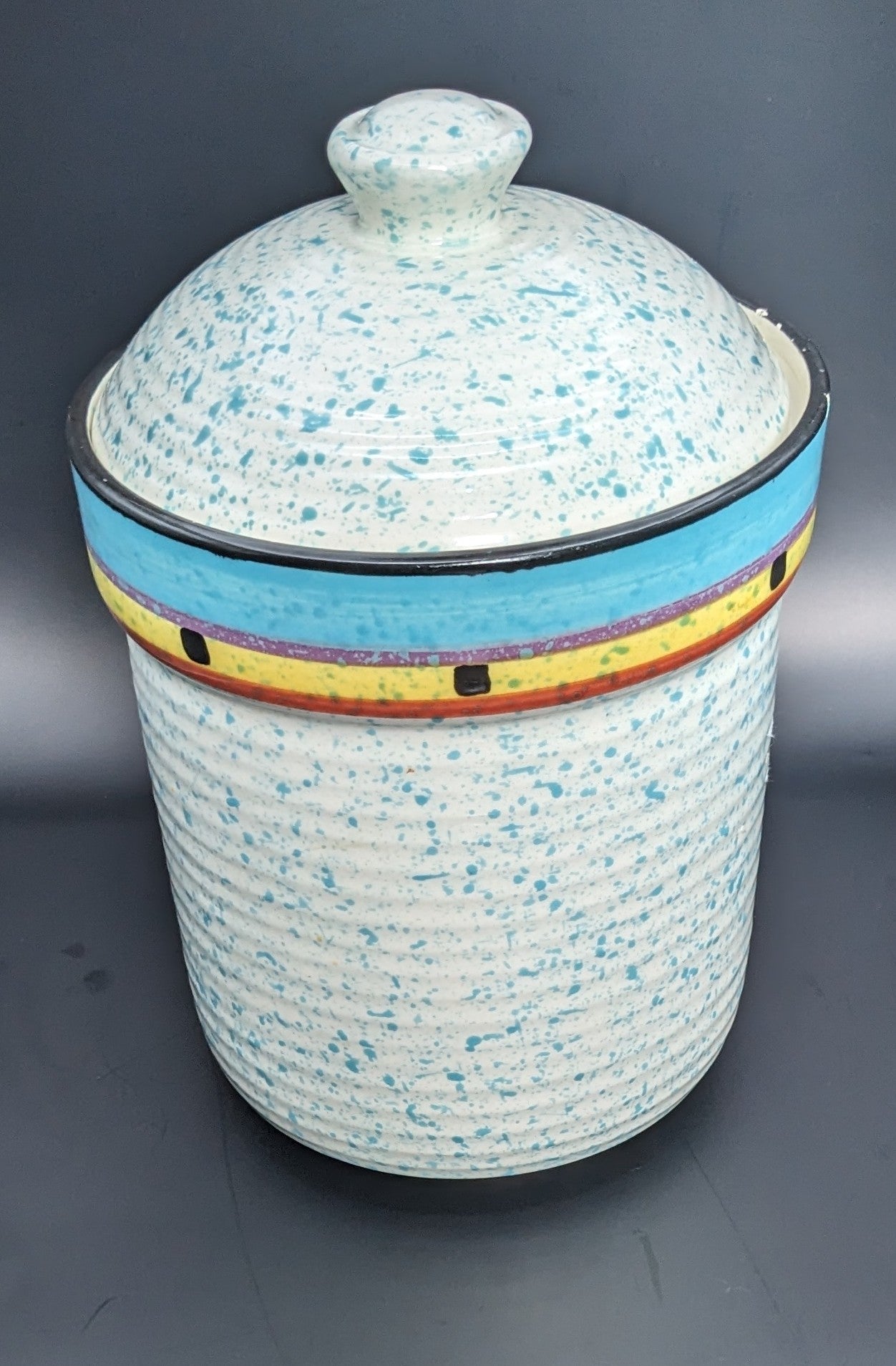 Treasure Craft Paradise Hand Painted Canister/Cookie Jar