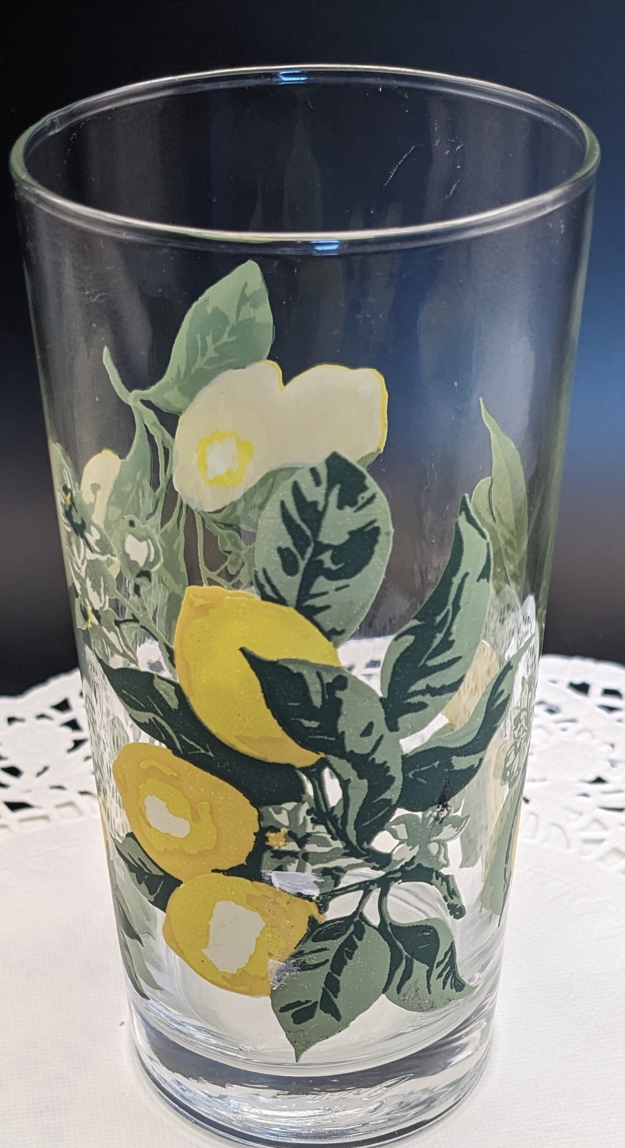 Vintage Lemon glass/Tumbler Crisa Glass