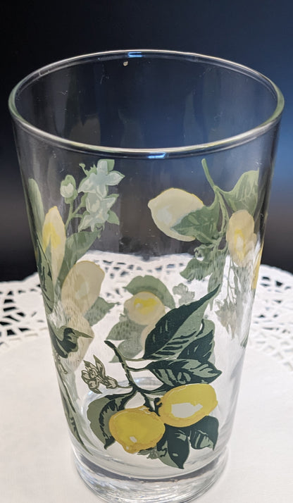 Vintage Lemon glass/Tumbler Crisa Glass