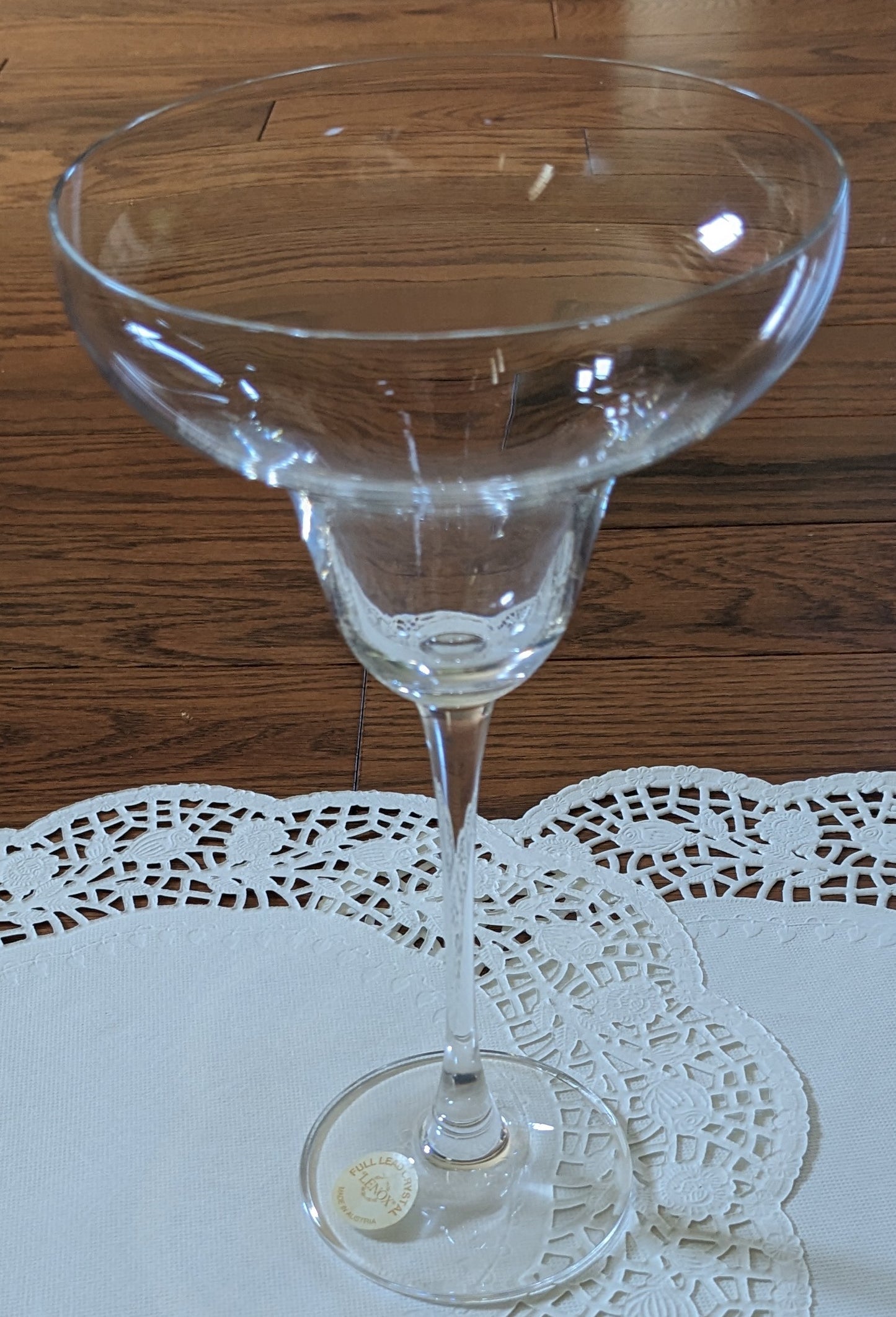 Lenox Lead Crystal Champagne Margarita Glass