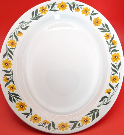 14" Homer Laughlin Yellow Daisy Platter