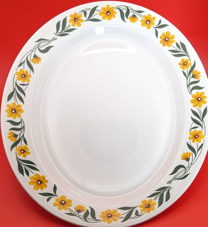 14" Homer Laughlin Yellow Daisy Platter