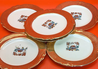 Homer Laughlin Gold Platinum 22k Bread & Butter Plates/ Set of 6