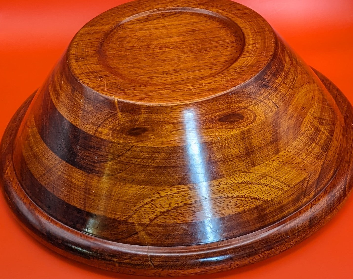 Brown Hardwood / Wooden Salad Bowl Set