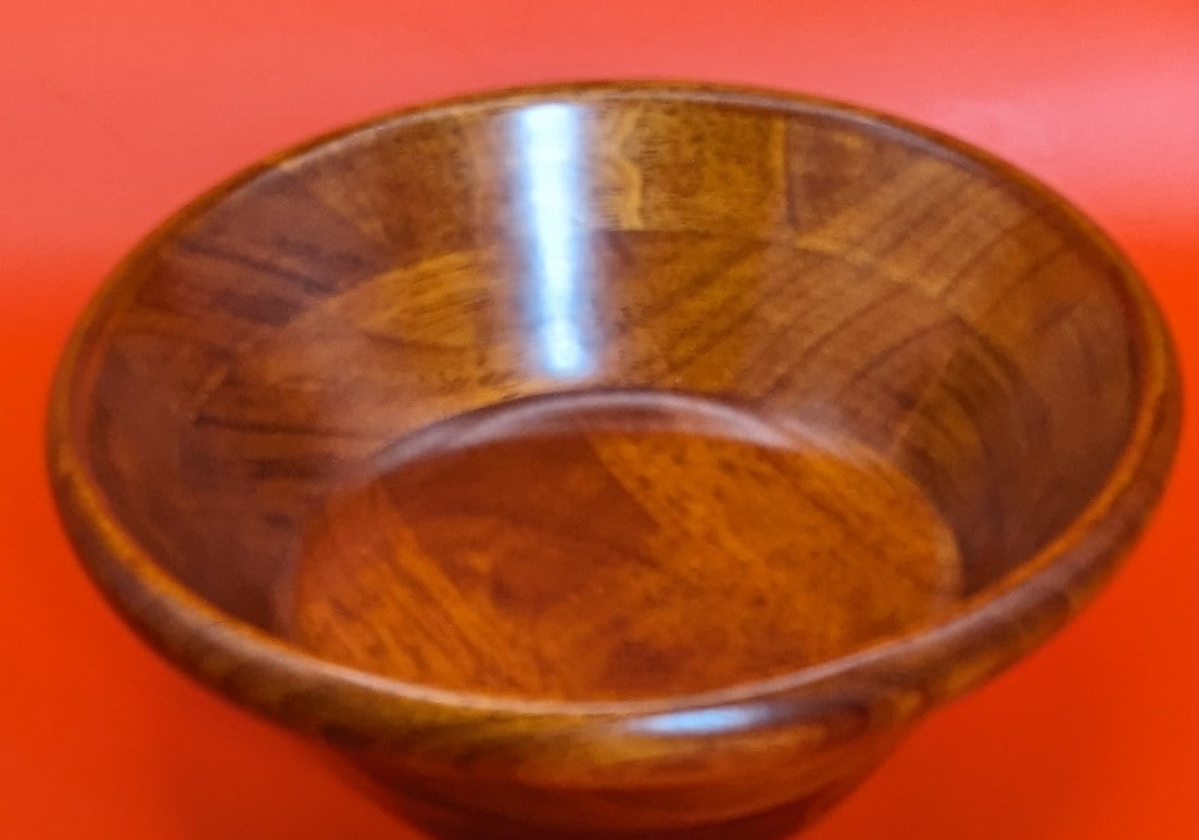 Brown Hardwood / Wooden Salad Bowl Set