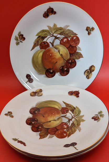 Set of 3 West German Seltmall Weiden Fruit Pattern Bread and butter Plates