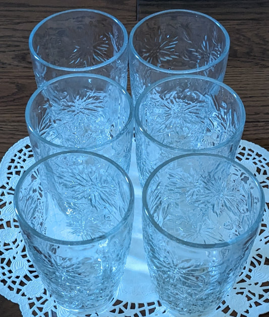 Princess House Fantasia Poinsettia Crystal Tumblers/ Set of 2