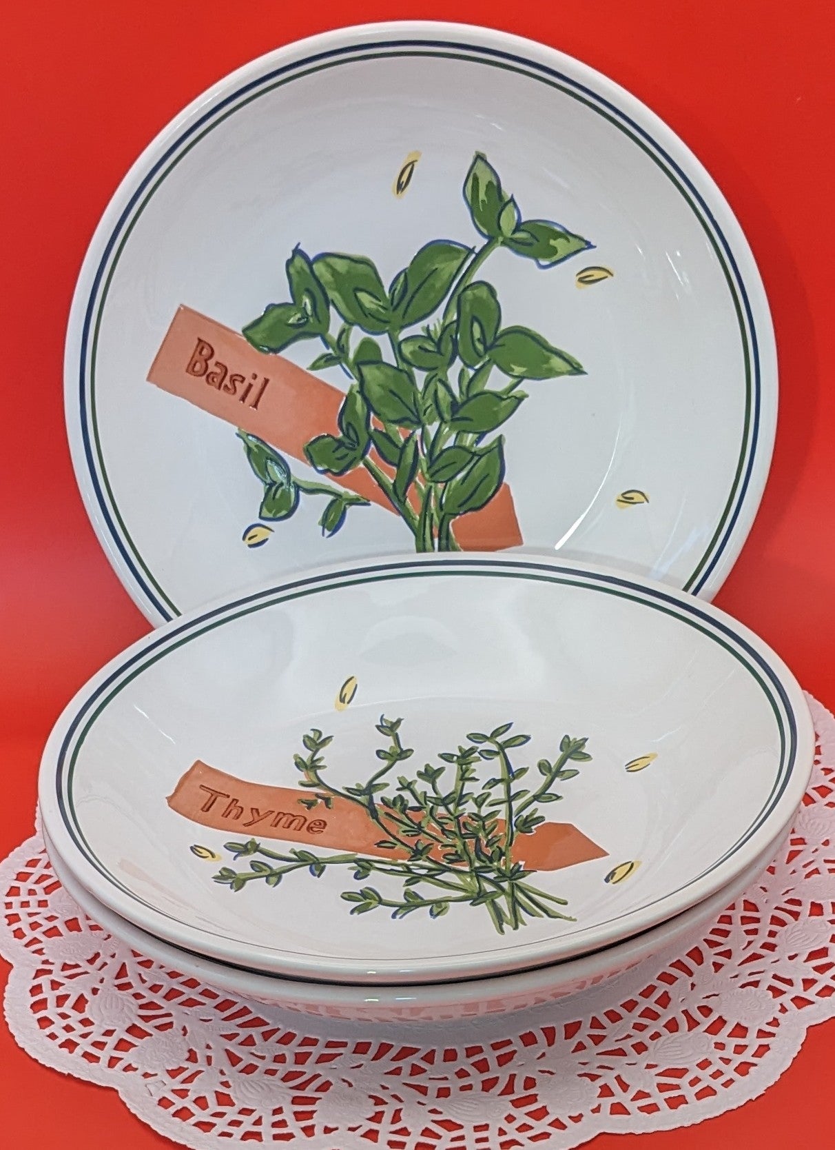 Pottery Barn Individual Vegetable Pattern, Pasta Bowl