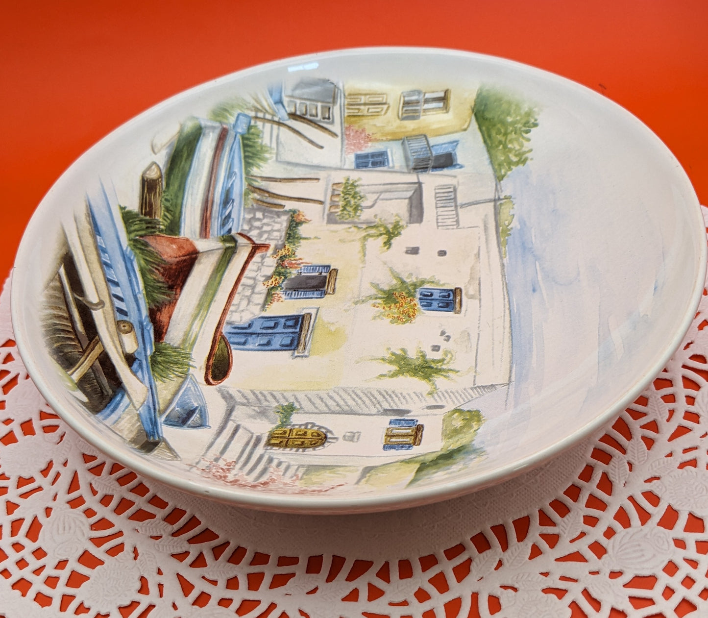 Italian Ceramisa Hand Painted Sign Pasta Bowl.