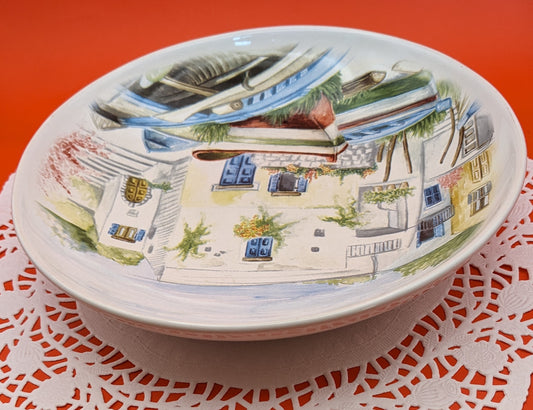 Italian Ceramisa Hand Painted Sign Pasta Bowl.