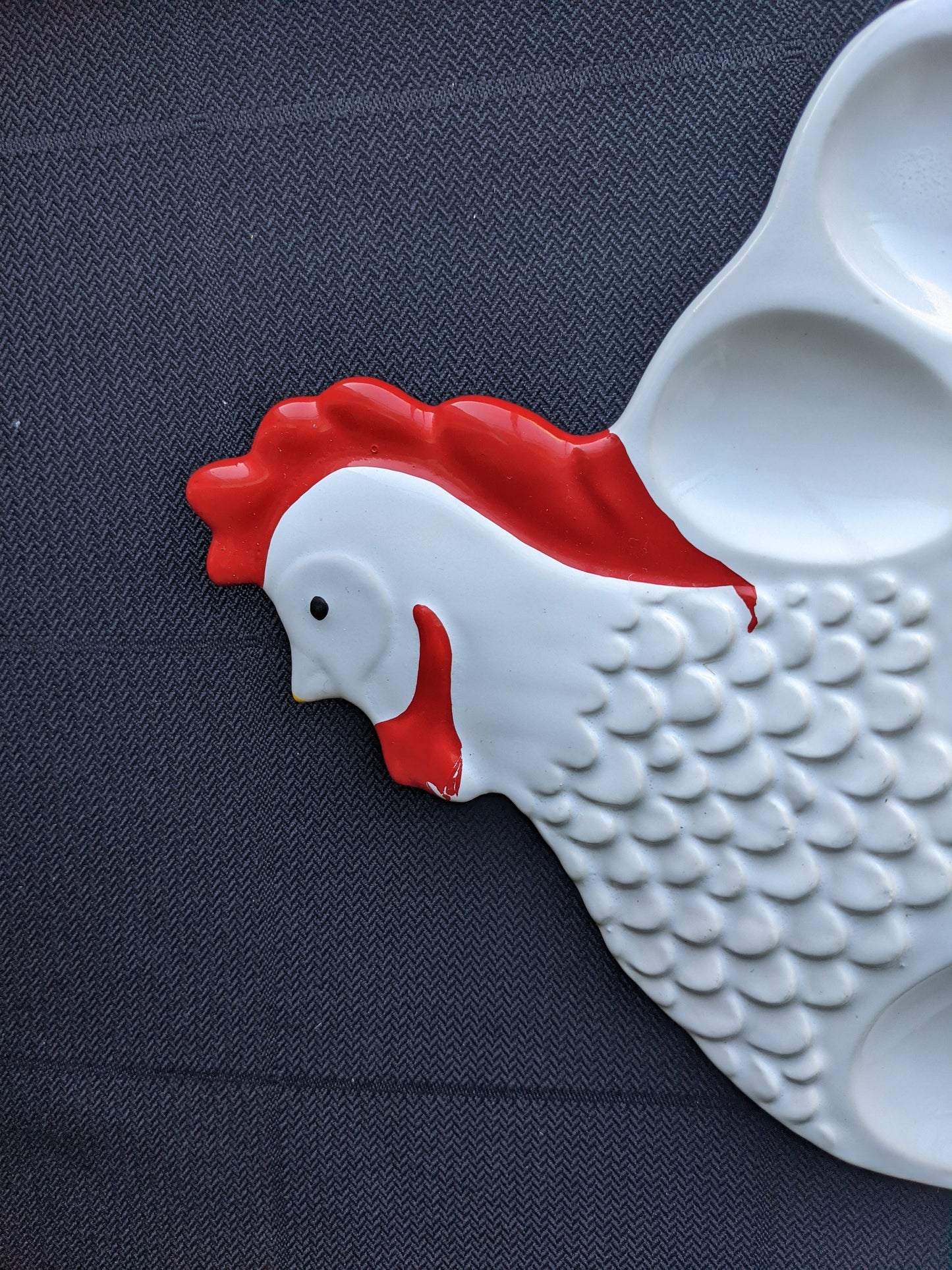 Ceramic Deviled Egg 10-Slot Platter