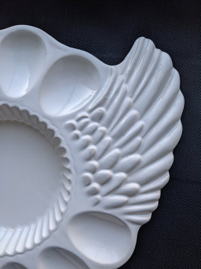 Ceramic Deviled Egg 10-Slot Platter