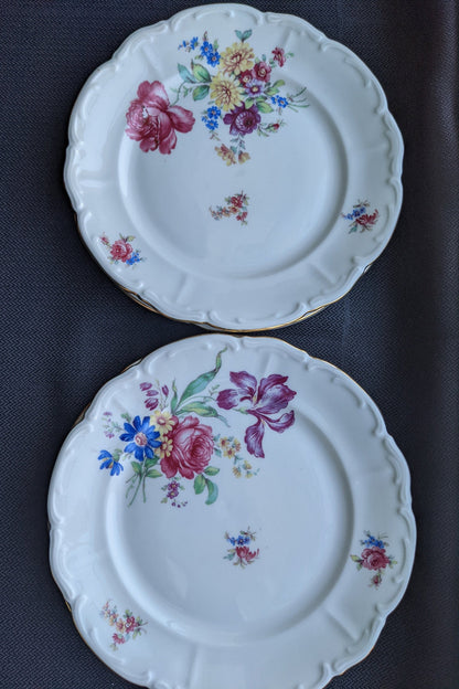 Set of 3 made in Germany Multi-color Dessert Bread Plate