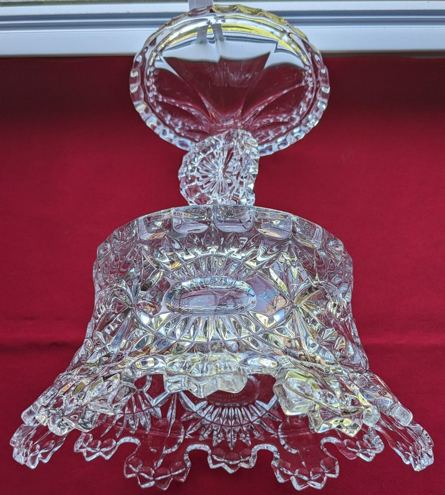 Shannon Crystal 10.5" Pedestal  Fruit/Compote/Center Piece  Bowl