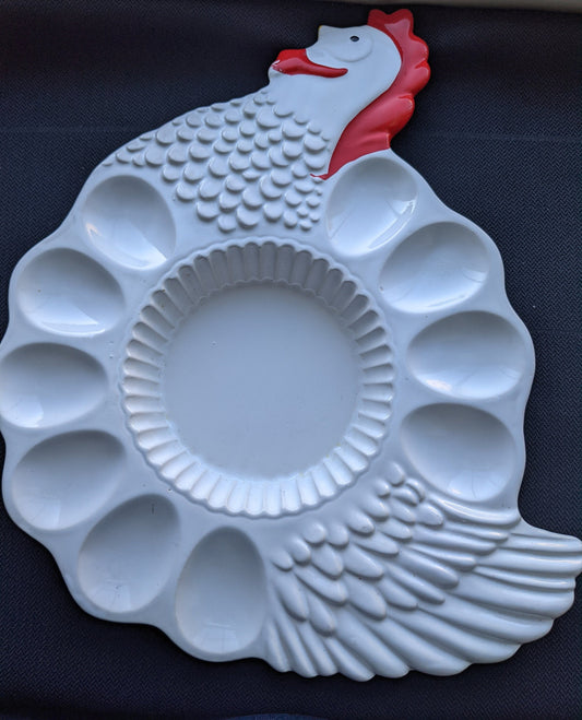 Ceramic Deviled Egg 10-Slot Platter