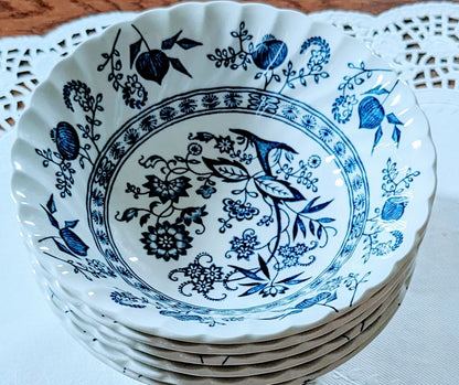 Johnson Brothers England Blue Nordic Blue Onion 8" Cereal Bowl